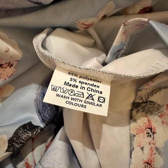 YOINS Gorgeous Floral Print Faux Wrap Dress 16 FREE SHIP - Picture 5 of 5